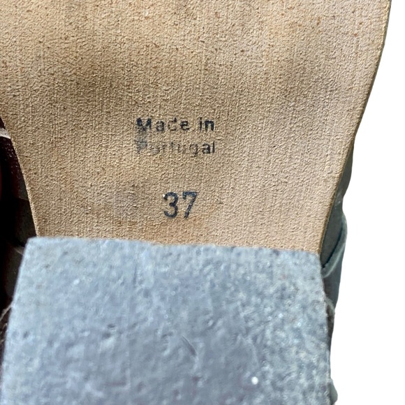 FREE PEOPLE Hybrid Strappy Cutout Silver Metallic Heeled Ankle Boots Sz 37 - Picture 10 of 14